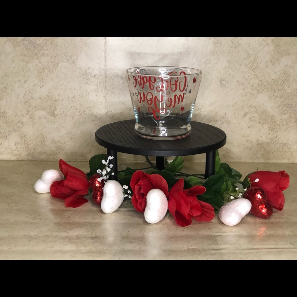 This glass hand made dish by me.